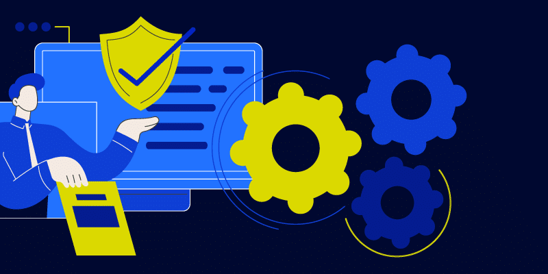 Image of gears showing how BetterCloud can automate software access requests