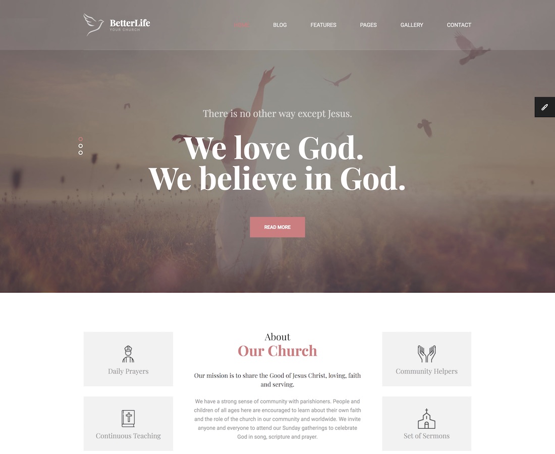church website templates