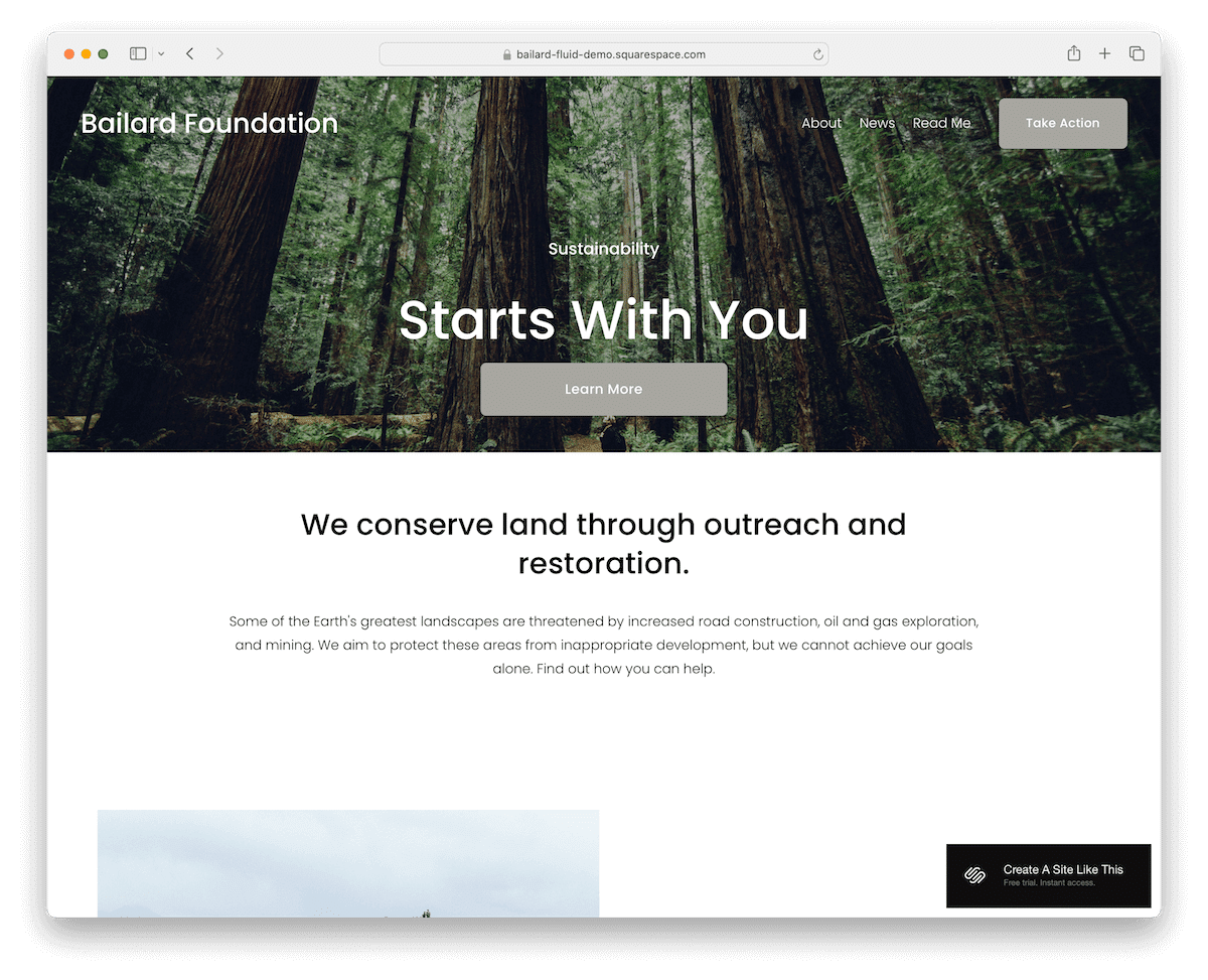 squarespace non-profit template