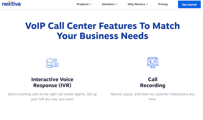 Nextiva VoIP call center features