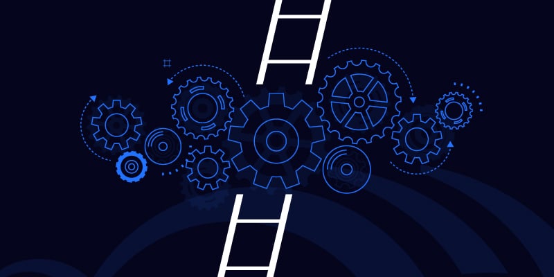 Illustration of changes happening in the middle of the career ladder.