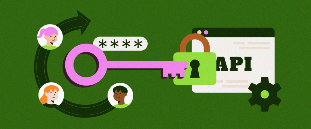 creative image of how api access management works