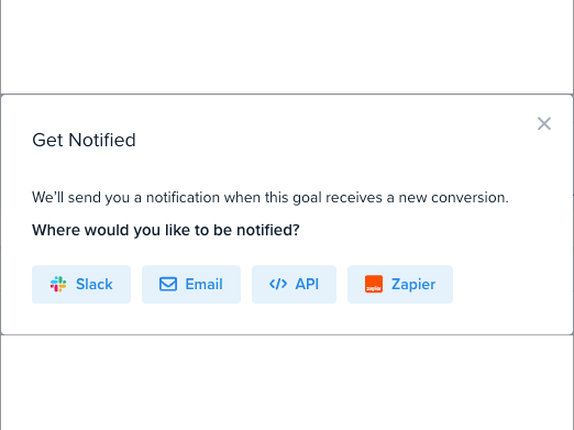 Get conversion event and survey notifications from Crazy Egg