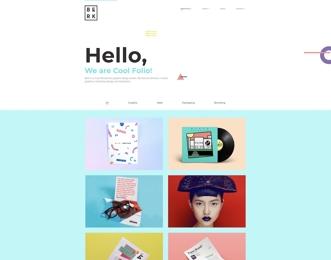 graphic design website templates