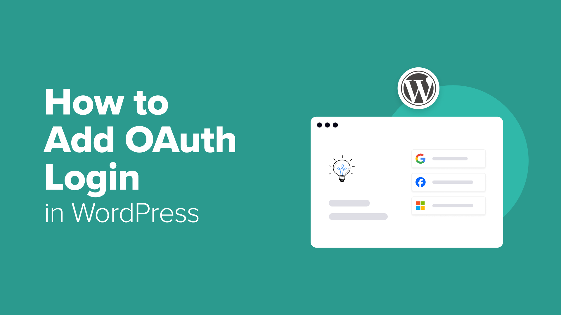 How to Add OAuth Login in WordPress (Step by Step)