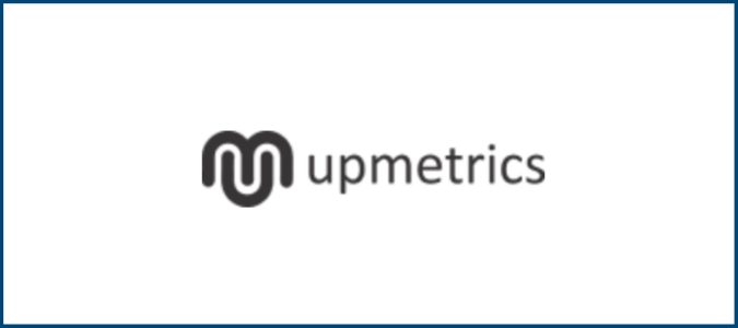 Upmetrics logo for Crazy Egg Upmetrics review.