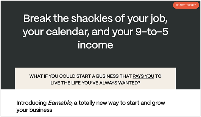Ramit Sethi&rsquo;s Earnable Course landing page