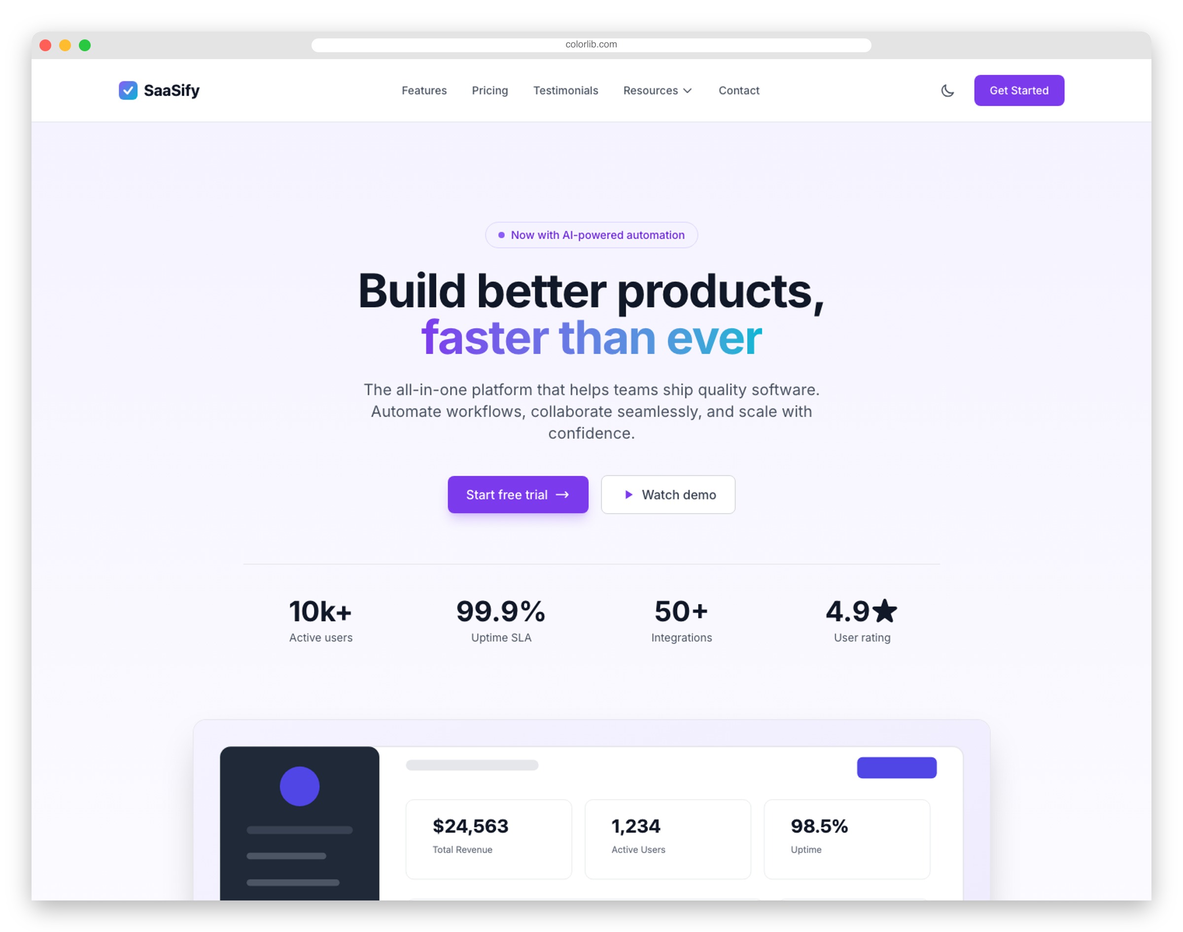 SaaSify - Free Astro SaaS Website Template