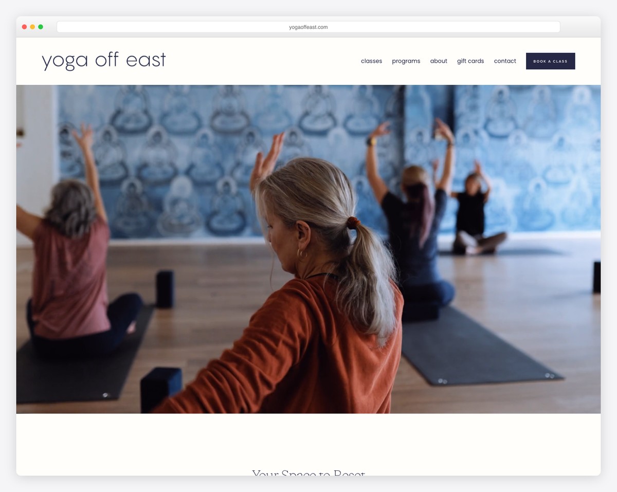 yoga off east studio website