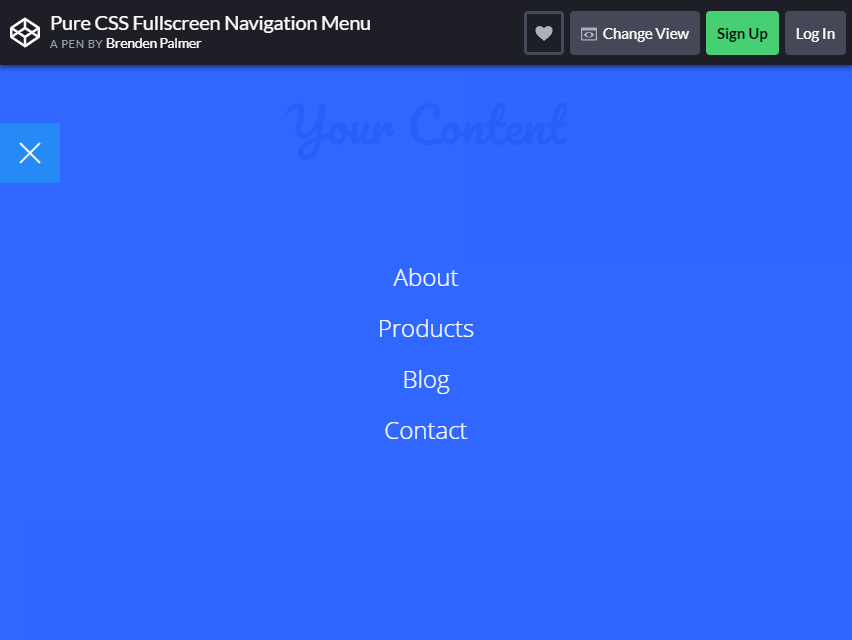 bootstrap hamburger menu