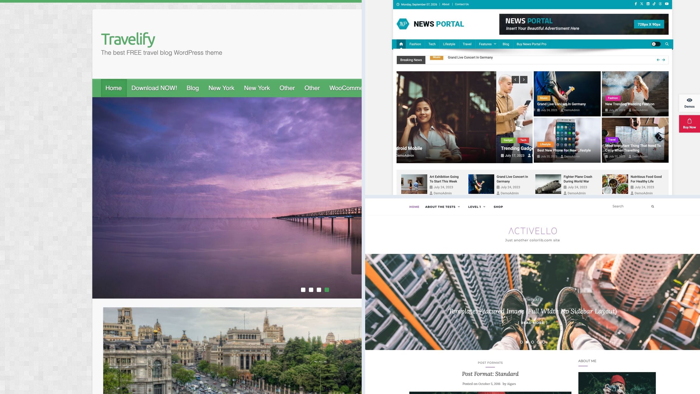Free WordPress themes with a slider